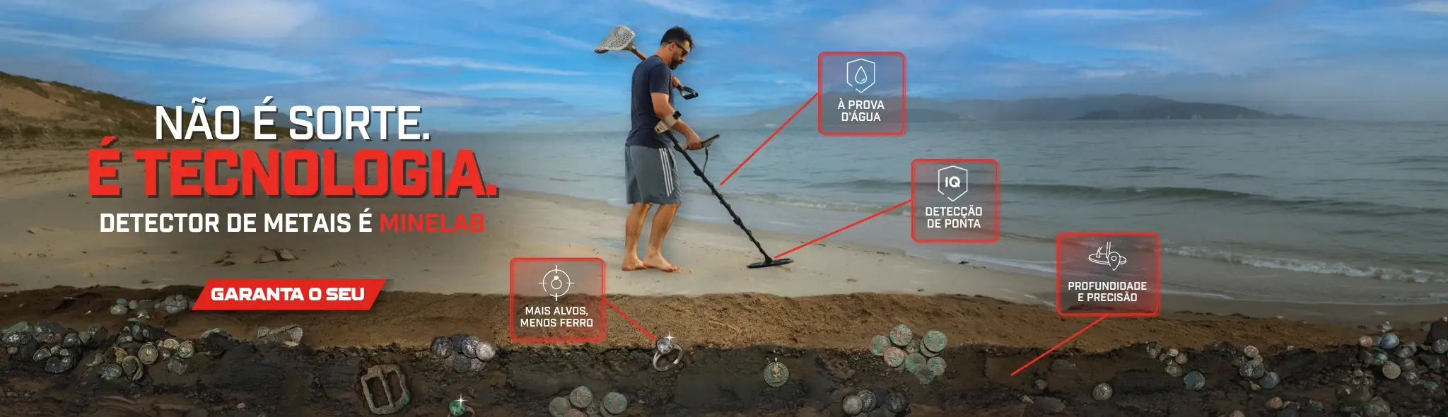 Não é sorte é tecnologia - Detectores de metais é minelab